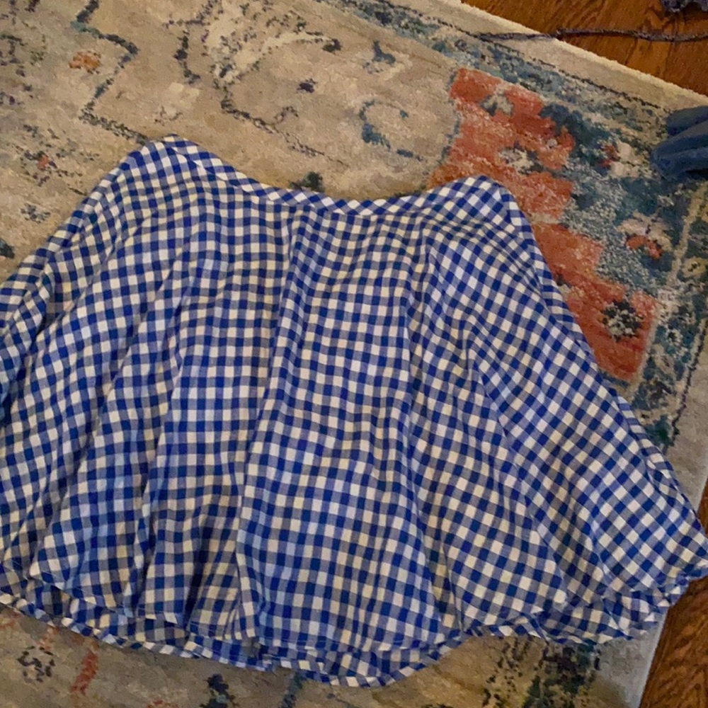 Jcrew gingham skirt with pockets! Size 6, only worn once